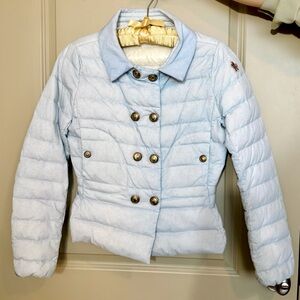 Moncler Soubise Giubbotto Jacket in Light Blue size 1/S (MSRP $1500)